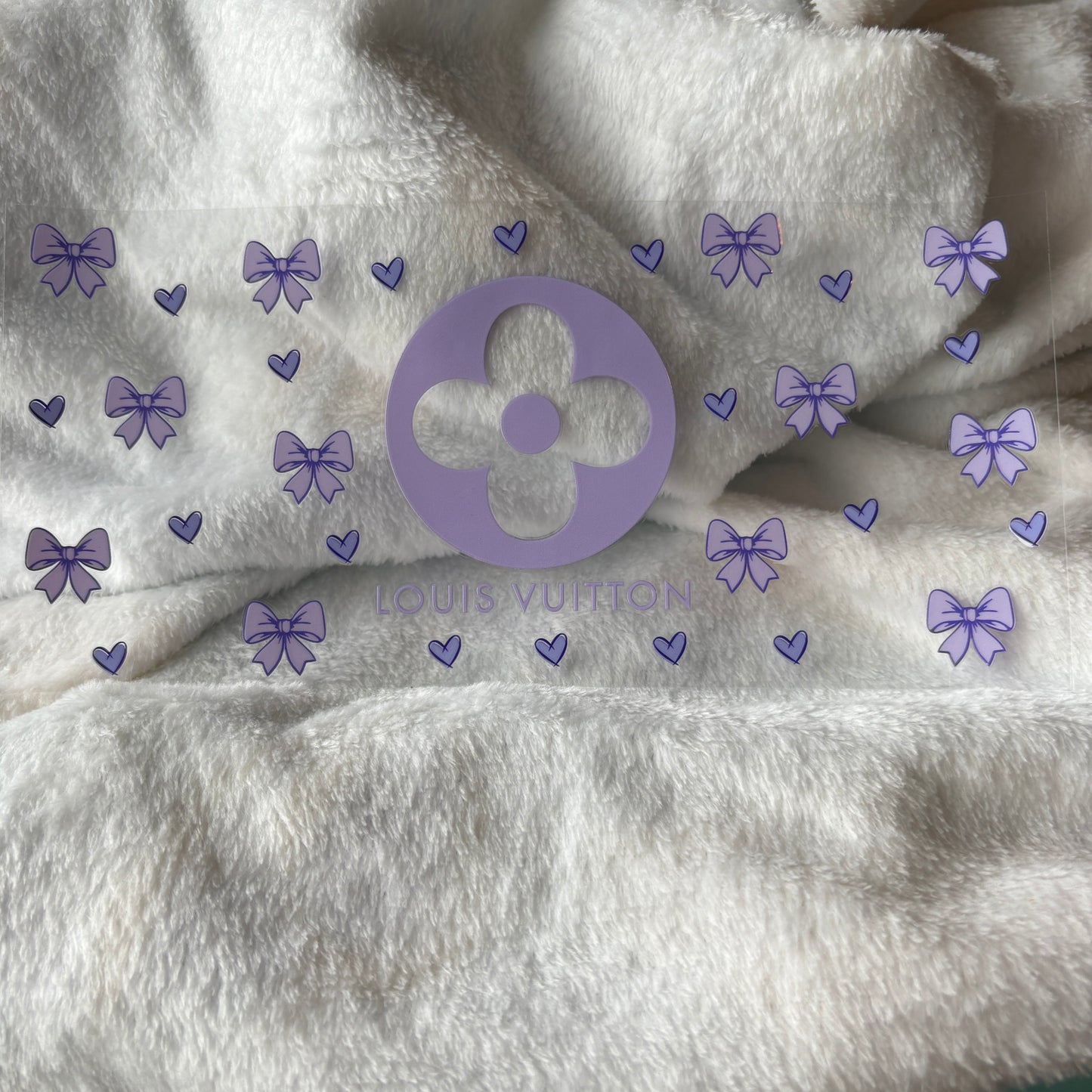 16oz UV DTF Wrap (Double Sided) | Purple LV Bows