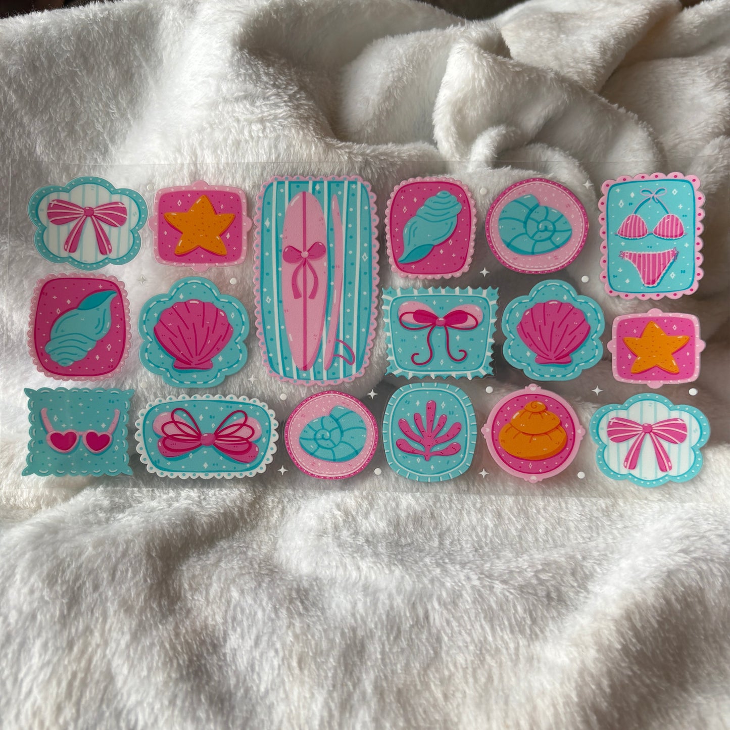 16oz UV DTF Wrap (Double Sided) | Cutesy Sea Pattern