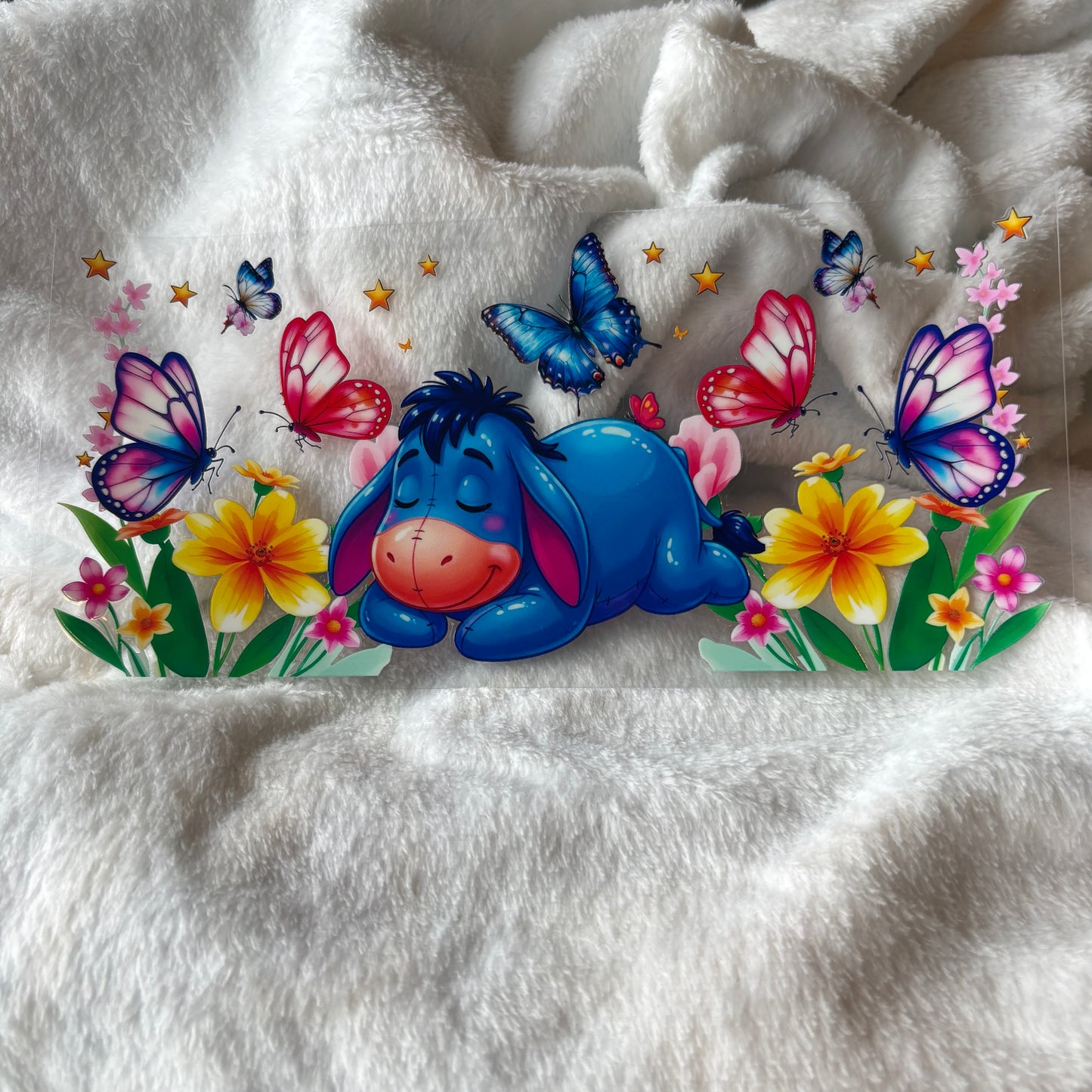 16oz UV DTF Wrap (Double Sided) | Cute Donkey Butterflies
