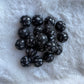 LV Black Silver | Round Silicone Bead