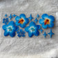 16oz UV DTF Wrap (Double Sided) | Ready To Ship | Blue Flowers