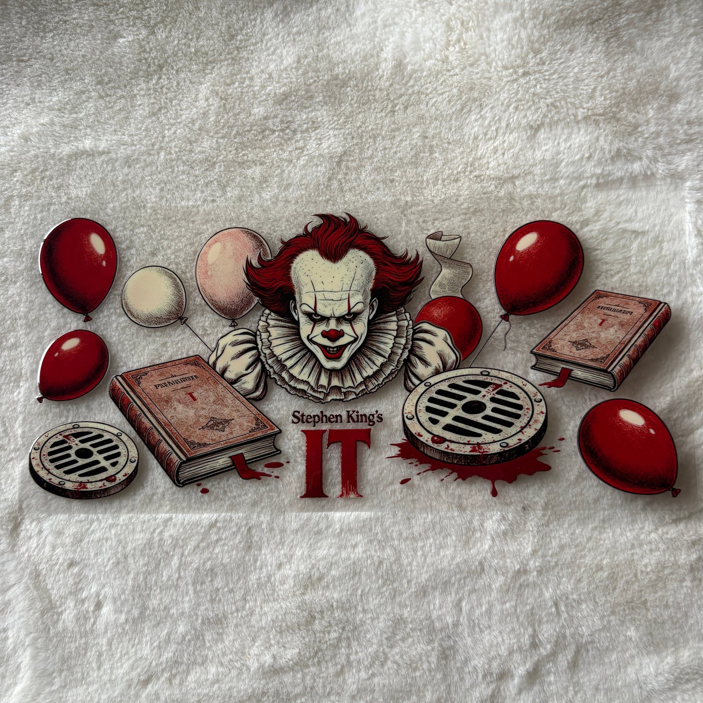 16oz UV DTF Wrap (Double Sided) | Ready To Ship | Clown Horror Movie