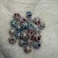 Fancy Bead Silver Rhinestone