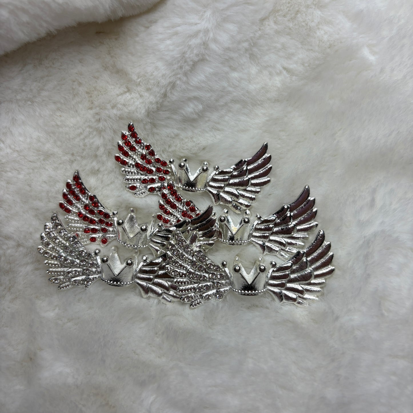 Alloy Rhinestone Wings Spacer/Bead Cap (1pc)