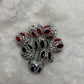Fancy Bead Silver Rhinestone