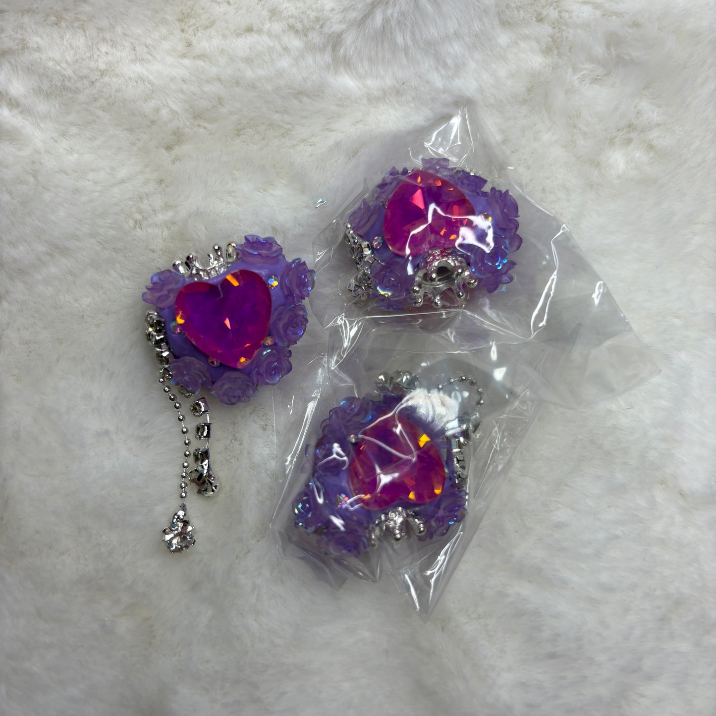 Fancy Heart Bead Tassle