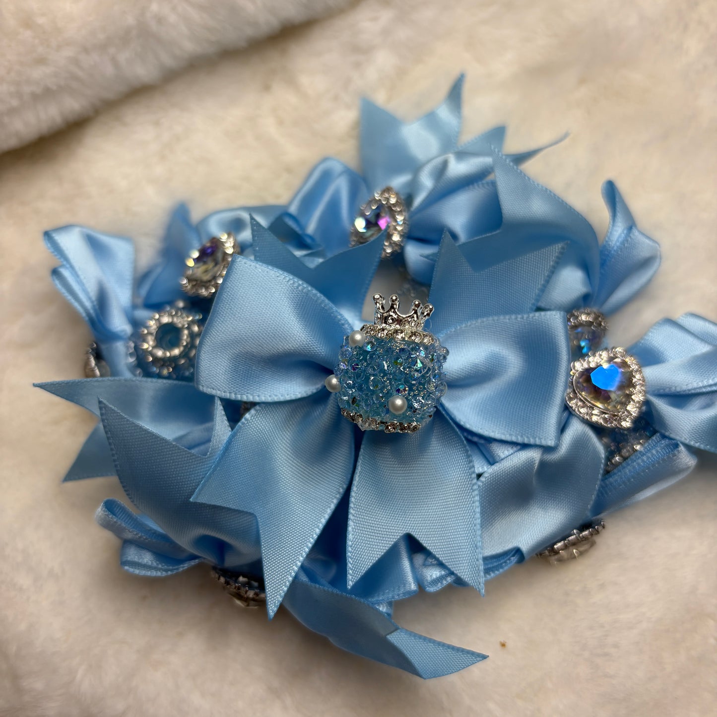 Fancy Bow Bead Heart Gem (1pcs)