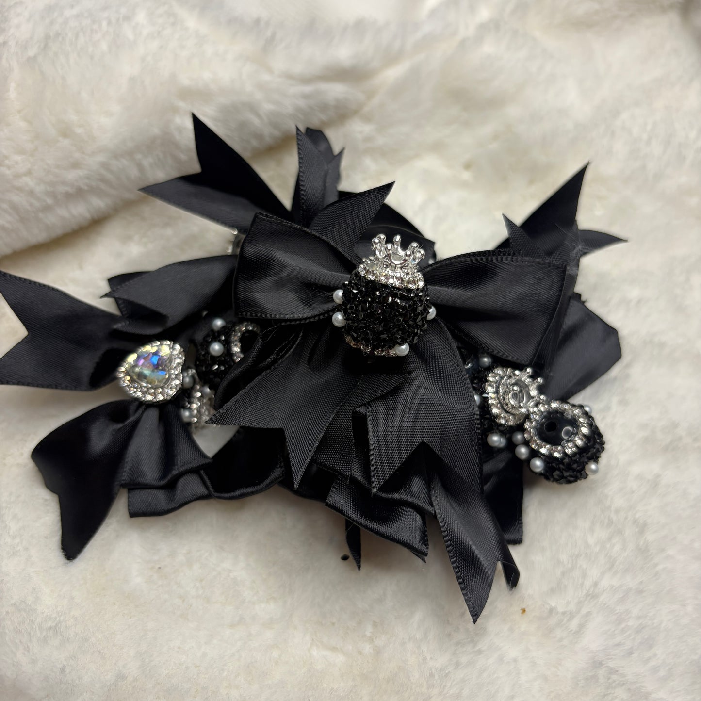 Fancy Bow Bead Heart Gem (1pcs)