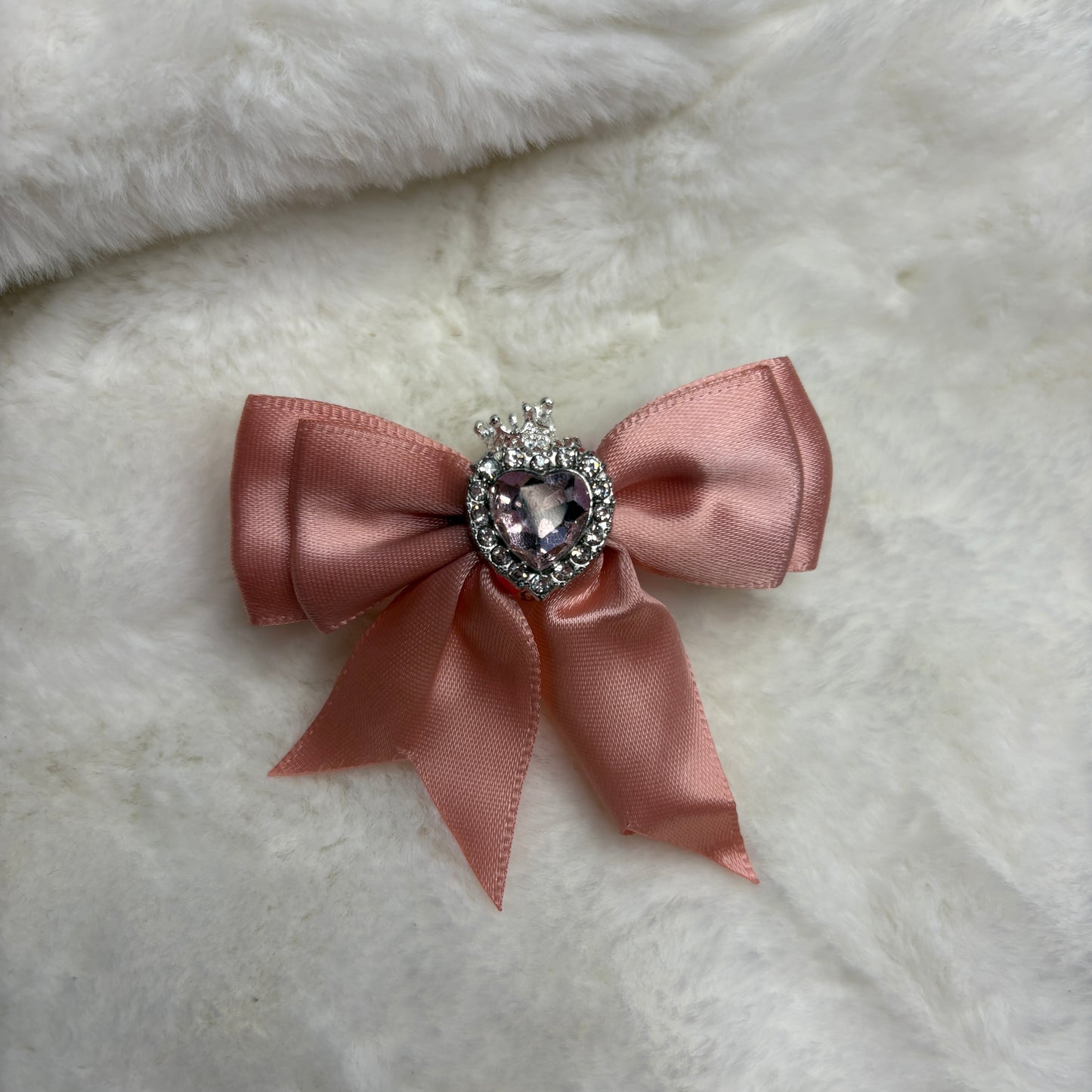 Fancy Bow Bead Heart Gem (1pcs)