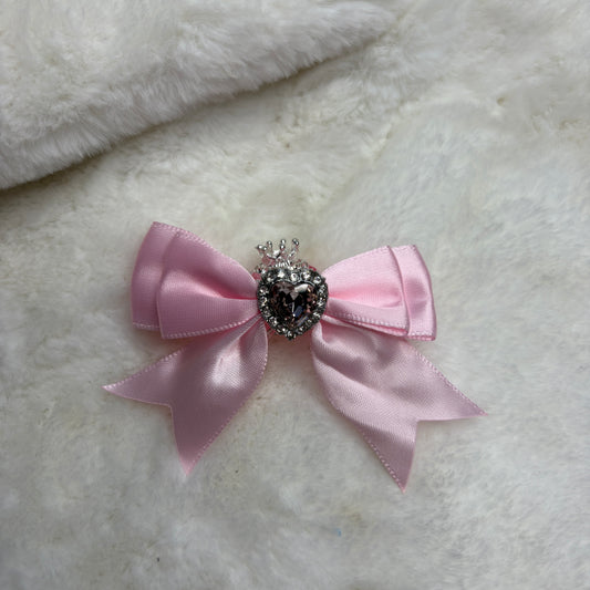 Fancy Bow Bead Heart Gem (1pcs)