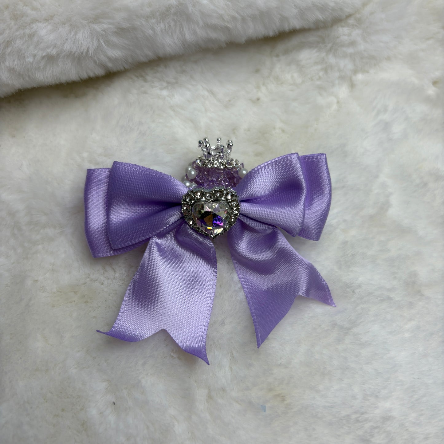 Fancy Bow Bead Heart Gem (1pcs)