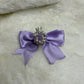 Fancy Bow Bead Heart Gem (1pcs)