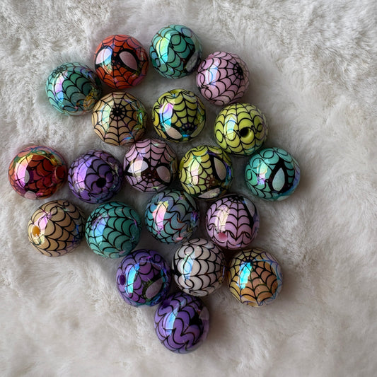 Sp1d3y Pastel 16mm Acrylic Round Beads (5pcs)