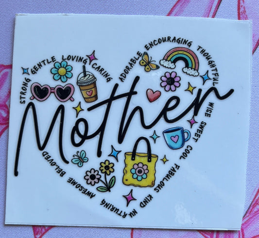 "Mother" UV DTF MEDIUM Decal (Ready To Ship)