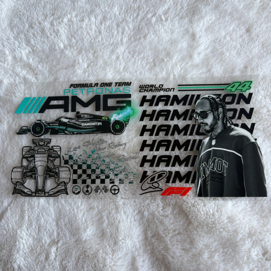 16oz UV DTF Wrap (Double Sided) | Ready To Ship | Lewis Ham. F1