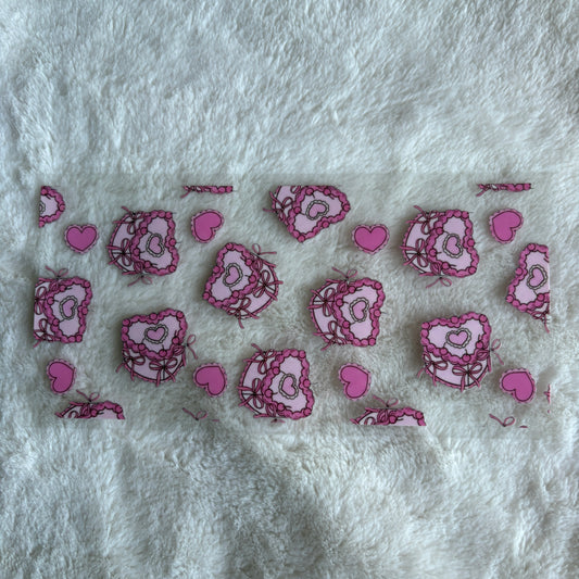 16oz UV DTF Wrap (Double Sided) | Ready To Ship | Coquette Cake