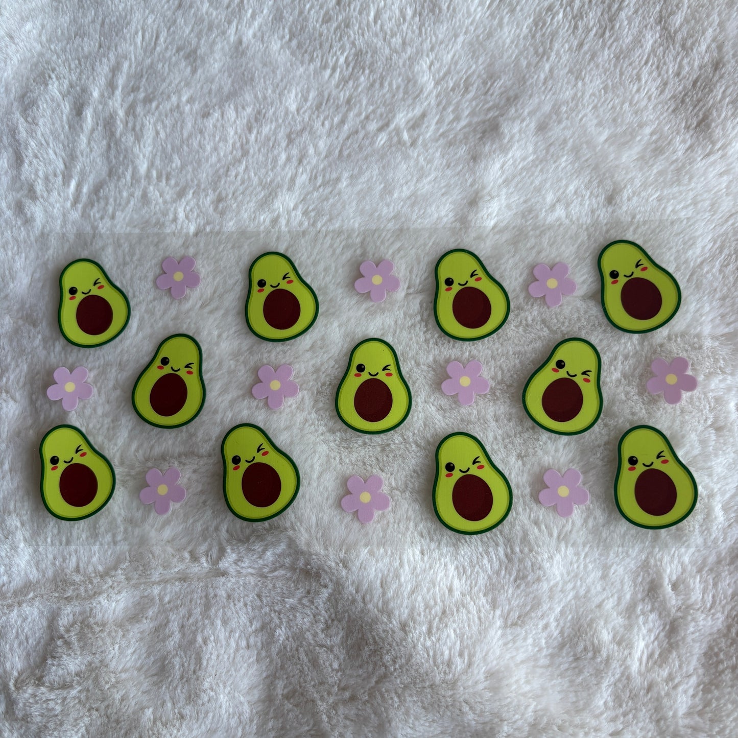 16oz UV DTF Wrap (Double Sided) | Ready To Ship | Cutesy Avocado