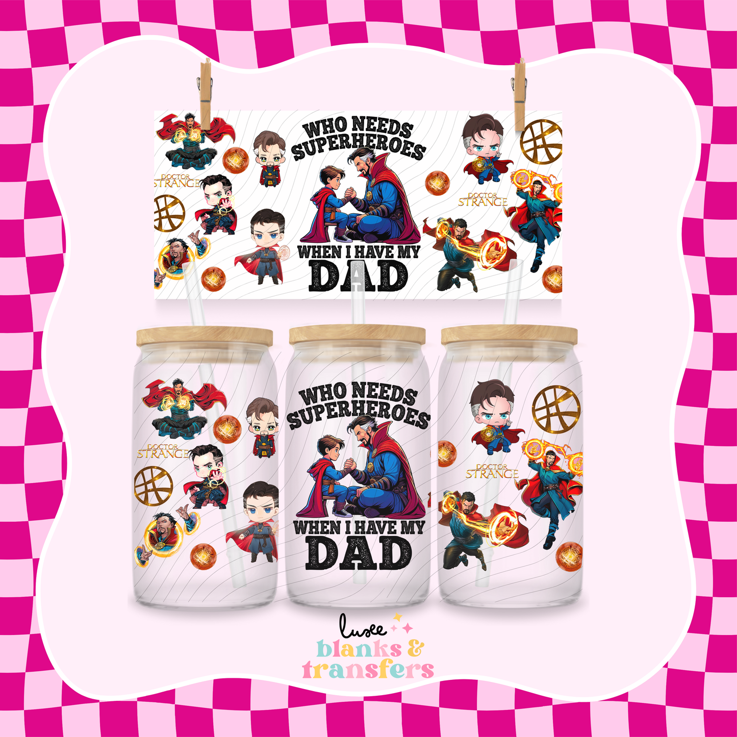 Super Dad UV DTF Wrap (#639)