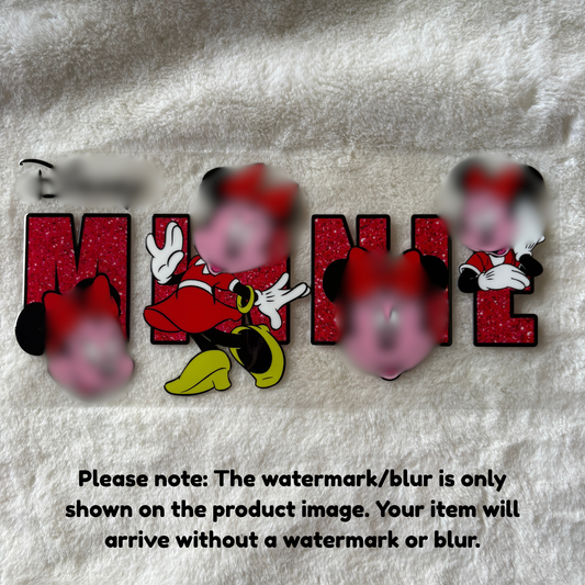 16oz UV DTF Wrap (Double Sided) | Ready To Ship | Mouse Sparkle Word Girl