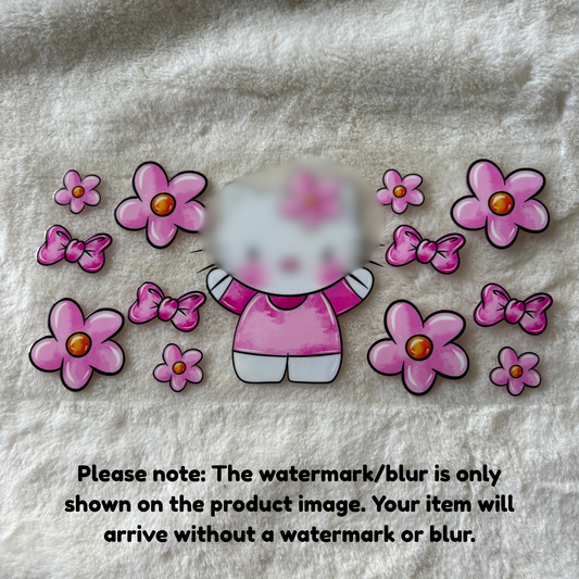 16oz UV DTF Wrap (Double Sided) | Ready To Ship | Sketch Cat
