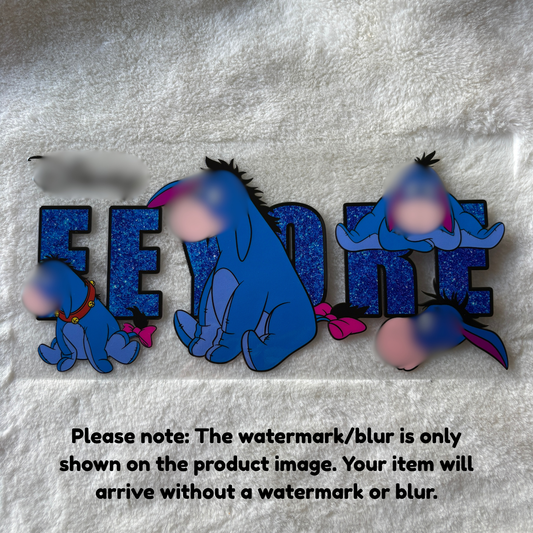 16oz UV DTF Wrap (Double Sided) | Ready To Ship | Donkey Sparkle Name Blue