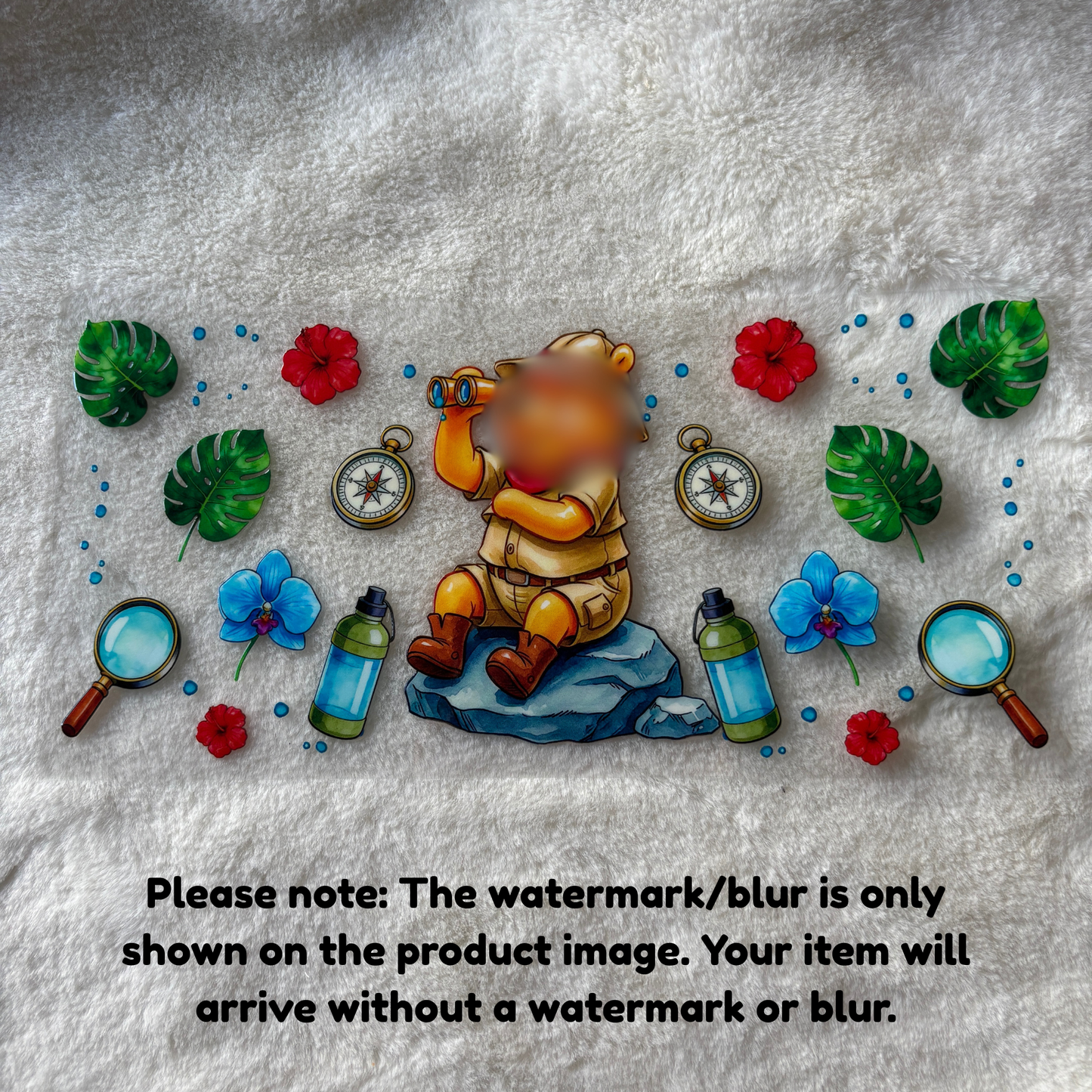 16oz UV DTF Wrap (Double Sided) | Ready To Ship | Safari Bear