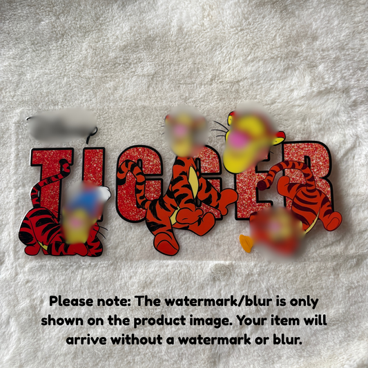 16oz UV DTF Wrap (Double Sided) | Ready To Ship | Tiger Sparkle Orange