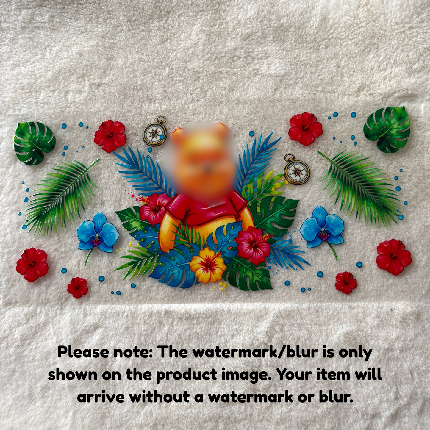 16oz UV DTF Wrap (Double Sided) | Ready To Ship | Tropical Bear