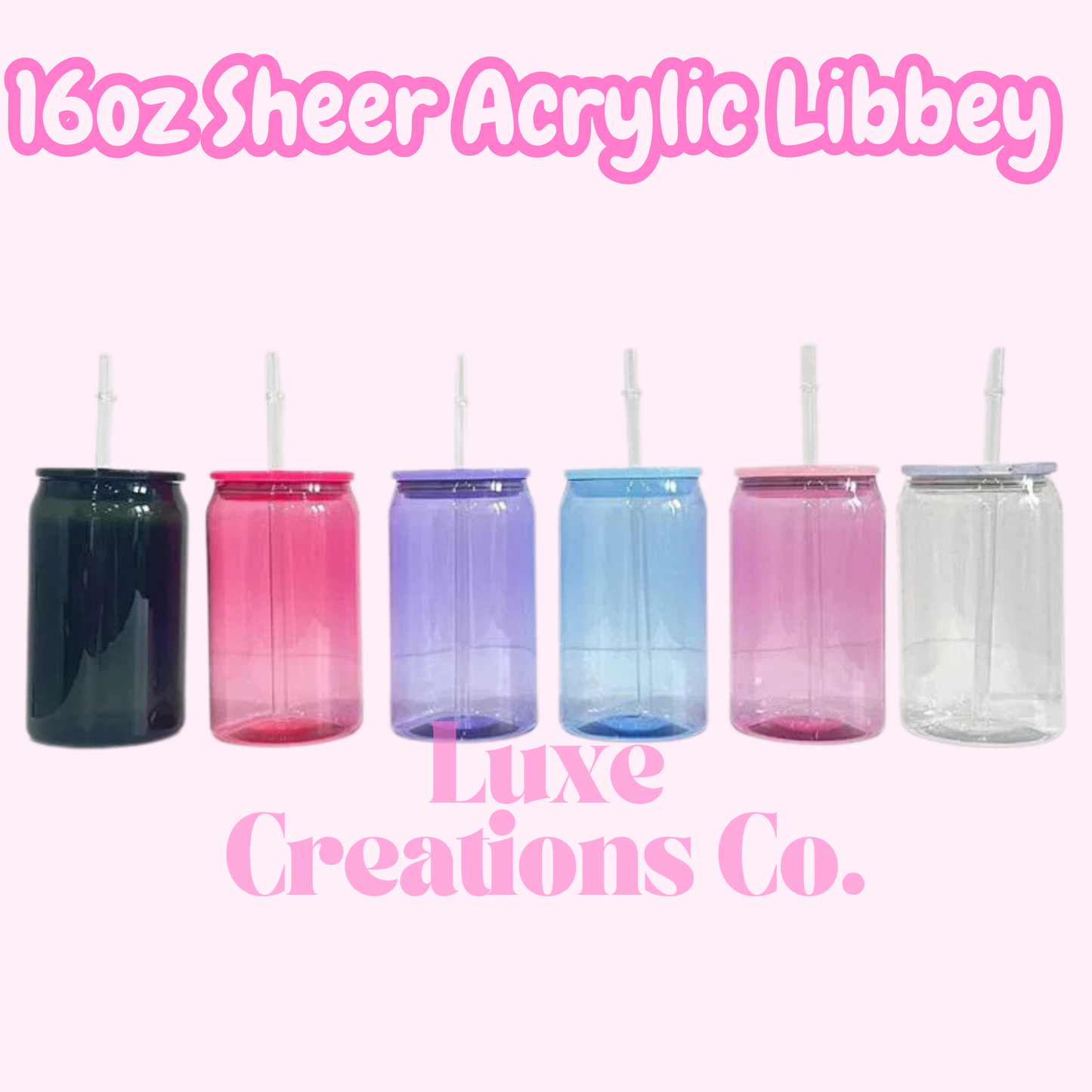 16oz Acrylic Sheer Coloured Libbey