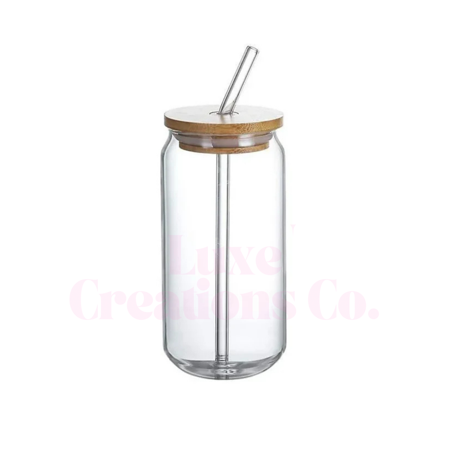 16oz Glass Libbey Bamboo Lid
