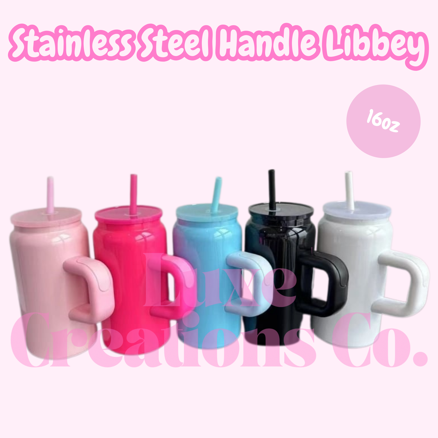 16oz Stainless Steel Libbey with Handle