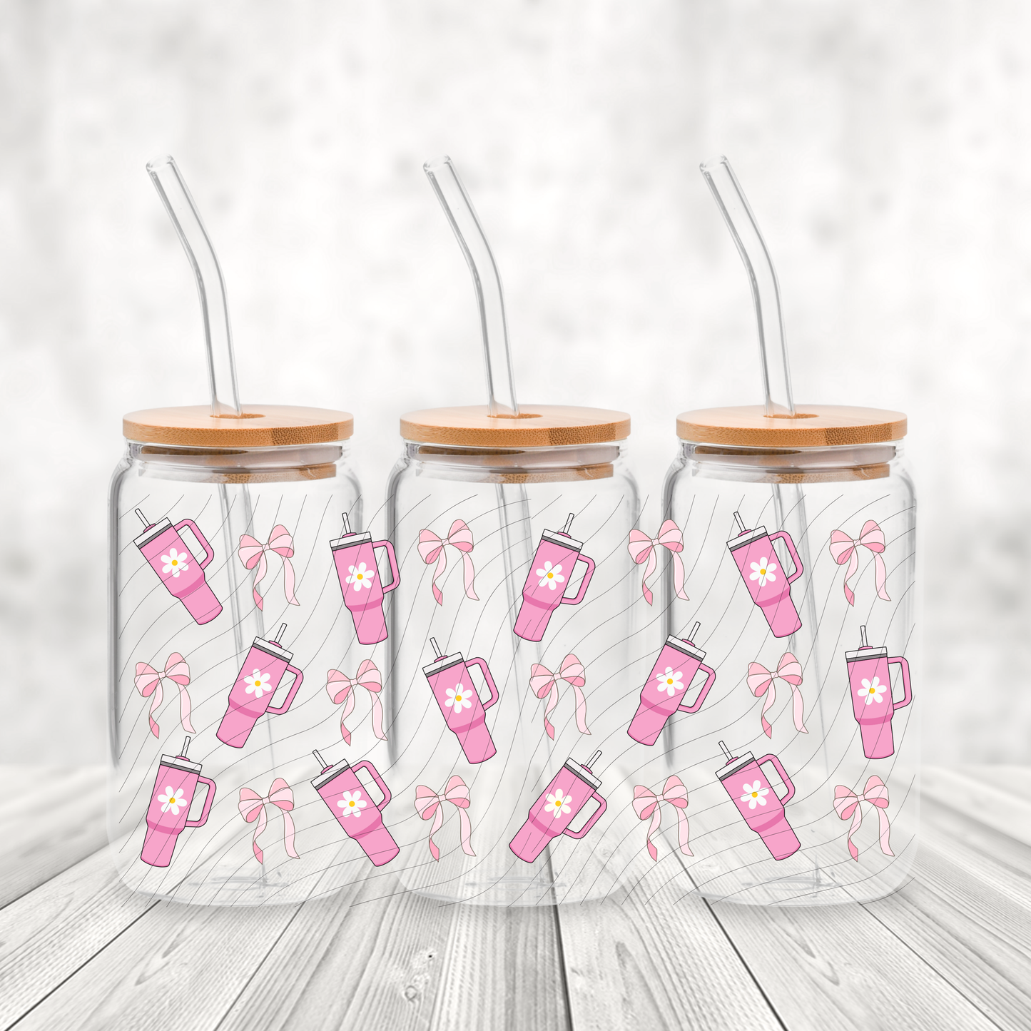 Pink Tumblers UV DTF Wrap (#244)