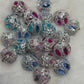 Fancy Bead Silver Rhinestone
